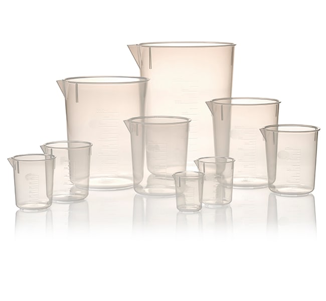Nalgene&trade; Economy Polypropylene Griffin Low-Form Plastic Beakers